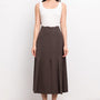 Jael A-line High Waist Linen Midi Skirt - MEAN BLVD