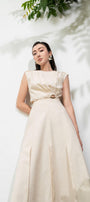 Jael A-line High Waist Linen Midi Skirt - MEAN BLVD