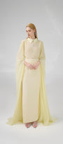 Jaliyah Sheath Hanging Sleeved Chiffon Floor Length Set - MEAN BLVD