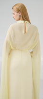 Jaliyah Sheath Hanging Sleeved Chiffon Floor Length Set - MEAN BLVD