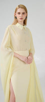 Jaliyah Sheath Hanging Sleeved Chiffon Floor Length Set - MEAN BLVD