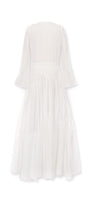 Jamie Tiered V-Neck Silk Chiffon Floor Length Robe - MEAN BLVD