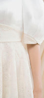 Jane A-line Square Neck Silk Lace Midi Dress - MEAN BLVD