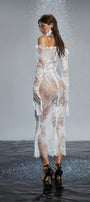 Jasmine Mermaid Off-Shoulder Lace Midi Dress - MEAN BLVD