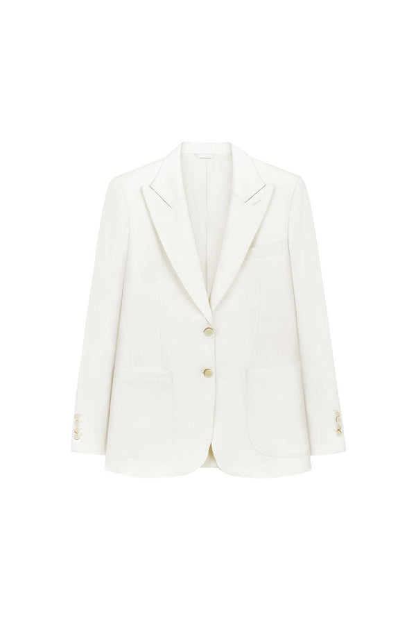 Jasmine Straight Patch Pocket Poly Wool Blazer - MEAN BLVD