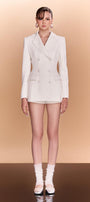 Jayla Straight Front Zipper Crepe Mini Shorts - MEAN BLVD