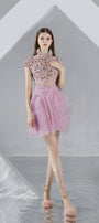 Jazmin Puffy Short Sleeved Organza Mini Dress - MEAN BLVD
