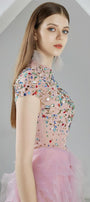 Jazmin Puffy Short Sleeved Organza Mini Dress - MEAN BLVD