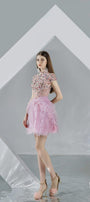Jazmin Puffy Short Sleeved Organza Mini Dress - MEAN BLVD
