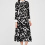 Jazmine Drop Waist Single Breasted Poly Silk Midi Dress - MEAN BLVD
