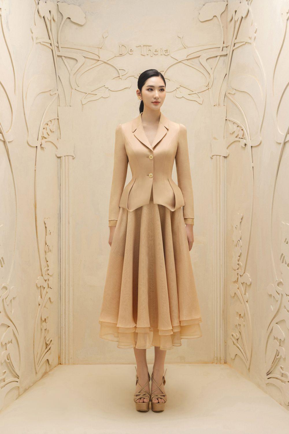 Jeanne Layered Draped Organza Midi Skirt - MEAN BLVD