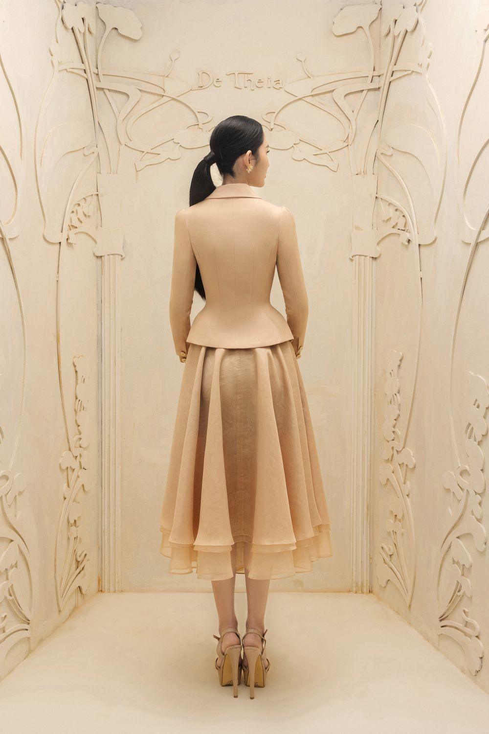 Jeanne Layered Draped Organza Midi Skirt - MEAN BLVD