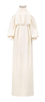 Jeffery Blouson Cuff Sleeved Poly Silk Floor Length Dress - MEAN BLVD