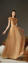 Jensen Pleated Cut-Out Organza Maxi Dress - MEAN BLVD
