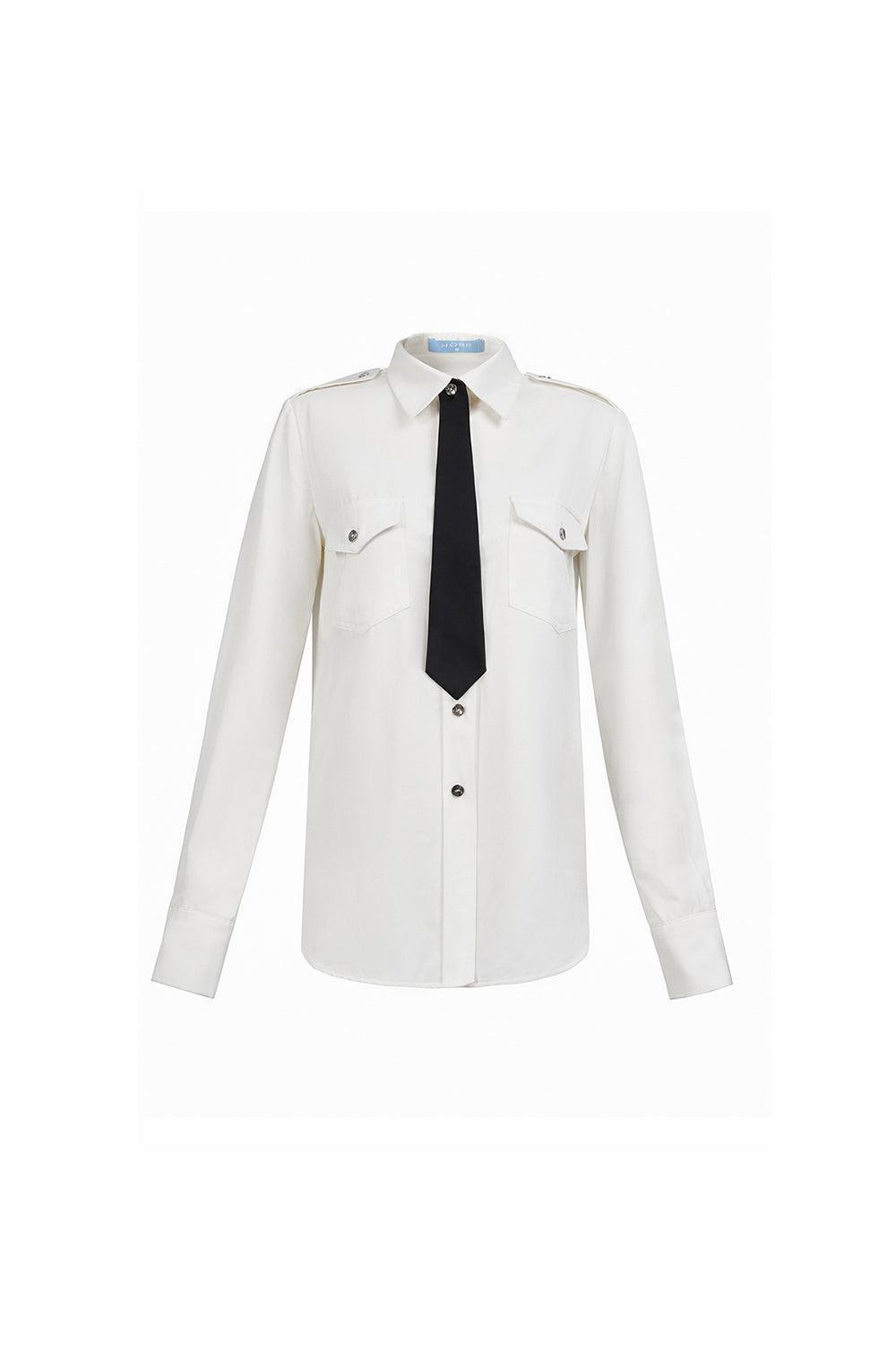 Jeremy Straight Collared Neck Cotton Blend Shirt - MEAN BLVD