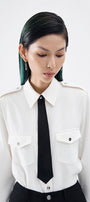Jeremy Straight Collared Neck Cotton Blend Shirt - MEAN BLVD