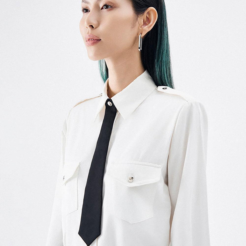 Jeremy Straight Collared Neck Cotton Blend Shirt - MEAN BLVD