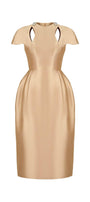 Jesse A-line Cut-Out Trerena Taffeta Midi Dress - MEAN BLVD