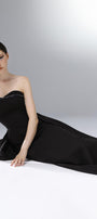 Jet D’eau Strapless Extended Flap Wool Cotton Floor Length Dress - MEAN BLVD