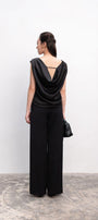 Joanna Straight V-Neck Silk Crepe Top - MEAN BLVD