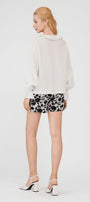 Jolene Blouson Tie String Foam Top - MEAN BLVD