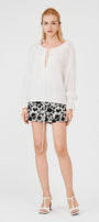 Jolene Blouson Tie String Foam Top - MEAN BLVD