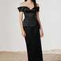Jolie Peplum Illusion Neck Organdy Top - MEAN BLVD