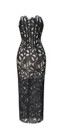 Jolie Strapless See-Through Lace Midi Dress - MEAN BLVD