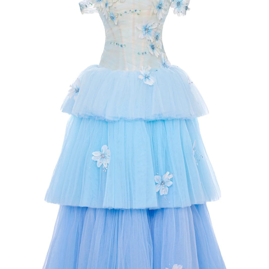 Josephine Tiered Tulle Midi Dress - MEAN BLVD