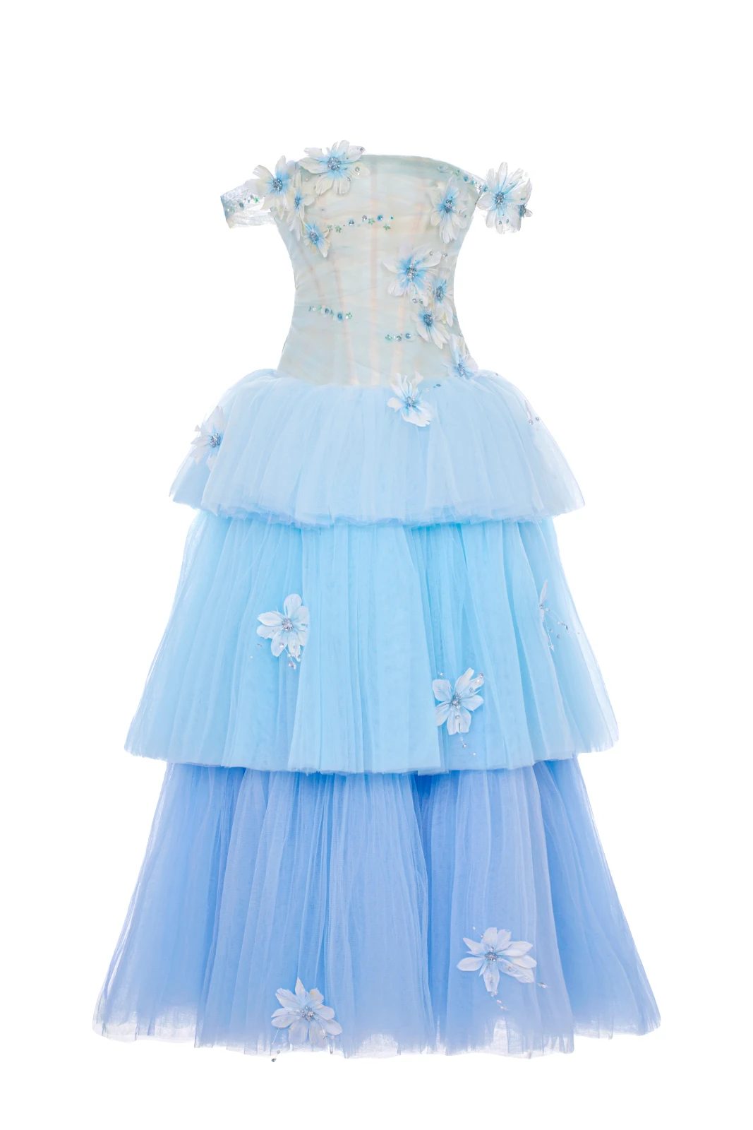 Josephine Tiered Tulle Midi Dress - MEAN BLVD