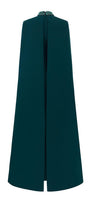 Josephine Sheath Cape Shoulder Crepe Floor Length Dress - MEAN BLVD