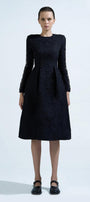 Journi A-line Long Sleeved Brocade Knee-length Dress - MEAN BLVD