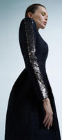 Journi A-line Long Sleeved Brocade Knee-length Dress - MEAN BLVD