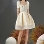 Jovita A-line Puffy Sleeved Organza Mini Dress - MEAN BLVD