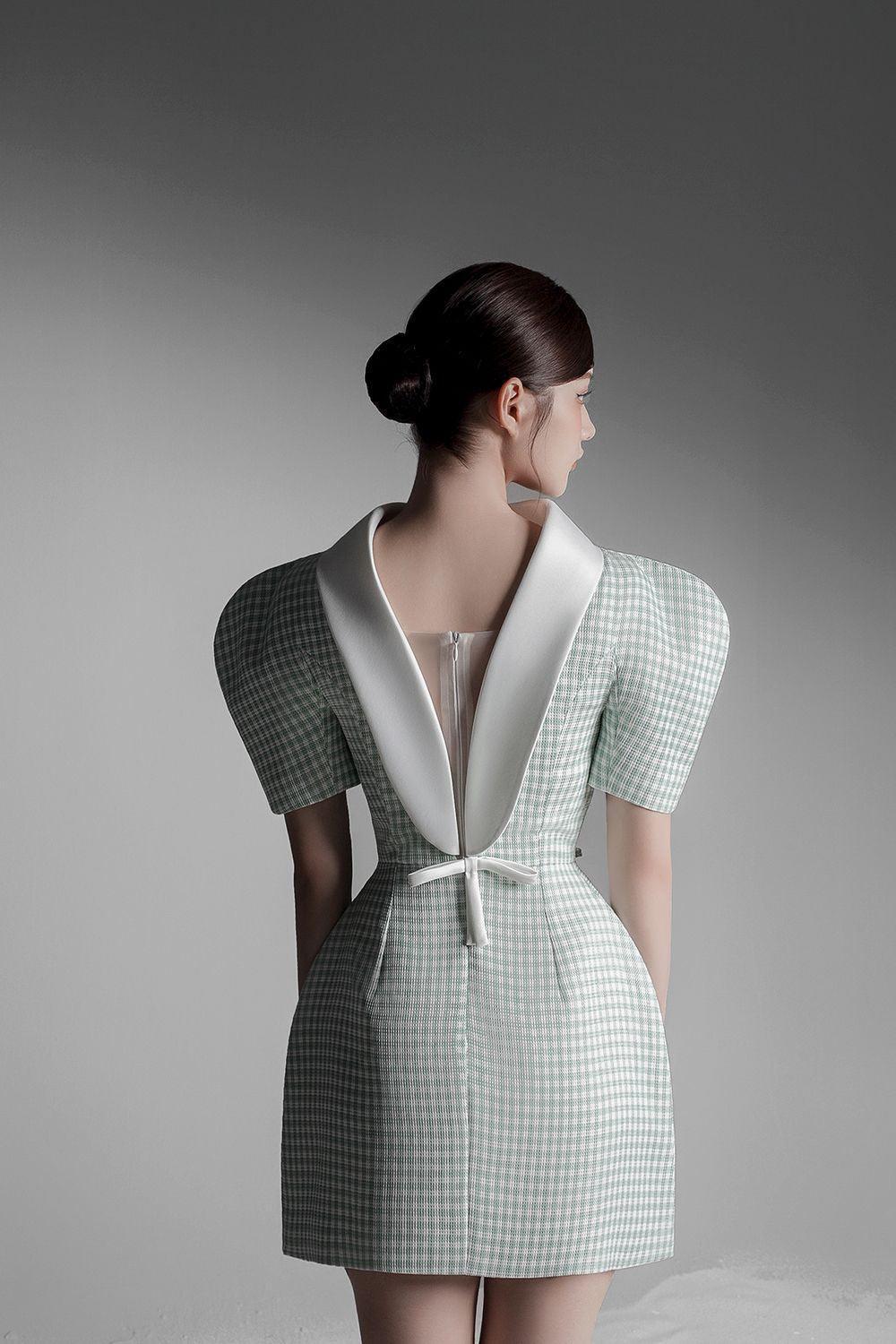 Joy Fit and Flare Puffy Sleeved Jacquard Mini Dress - MEAN BLVD