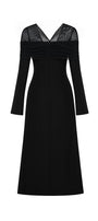 Jream Sheath Long Sleeved Satin Crepe Midi Dress - MEAN BLVD