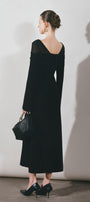 Jream Sheath Long Sleeved Satin Crepe Midi Dress - MEAN BLVD