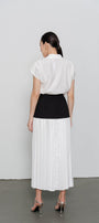 Juliana Drop Waist Pleated Polycotton Ankle Length Skirt - MEAN BLVD