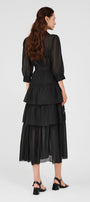 Julie Layered Ribbon Organza Midi Dress - MEAN BLVD