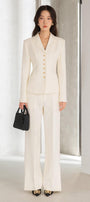 Juliet Structured Notch Lapel Polycotton Blazer - MEAN BLVD