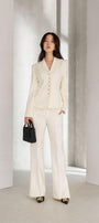 Juliet Structured Notch Lapel Polycotton Blazer - MEAN BLVD