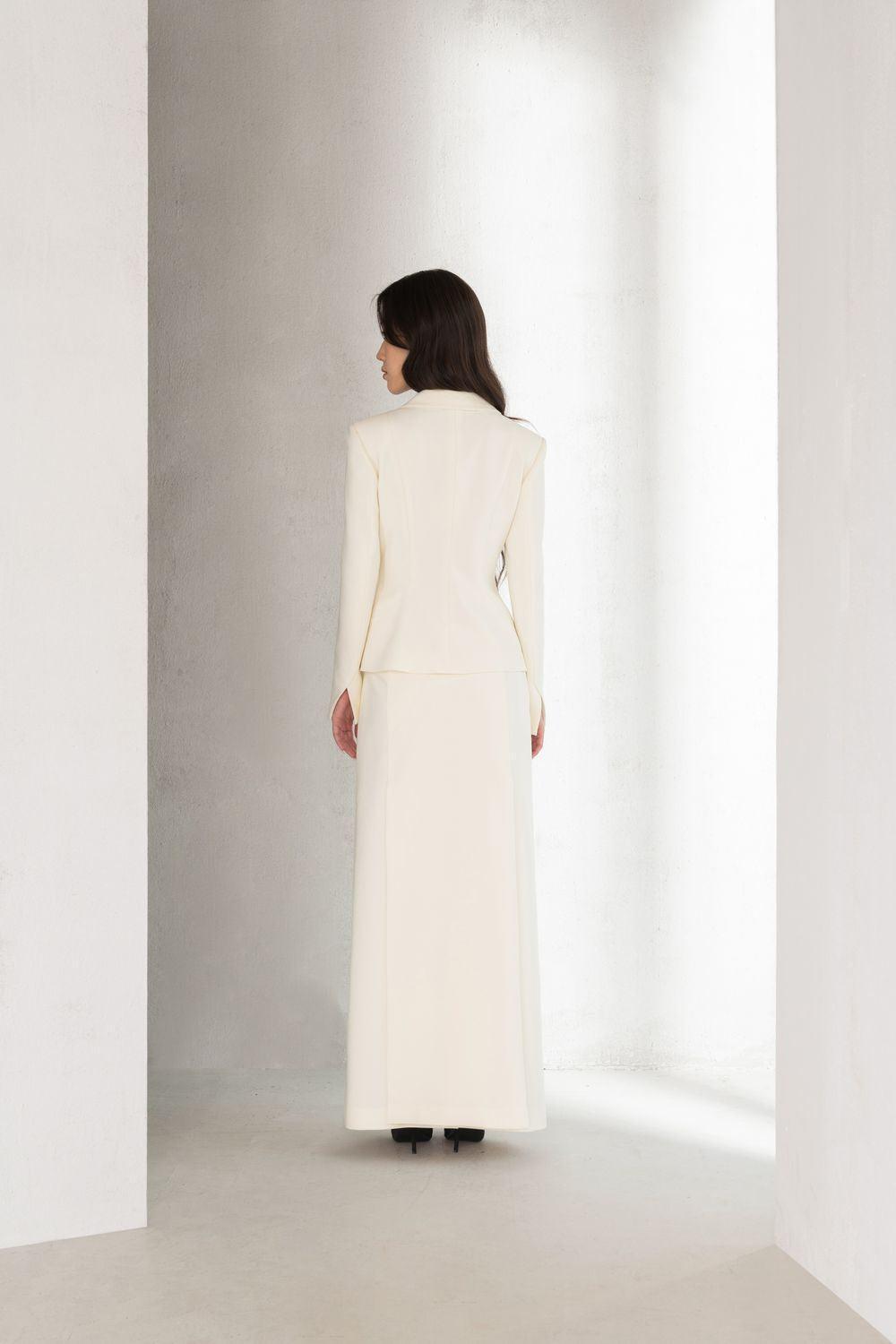 Juliet Structured Notch Lapel Polycotton Blazer - MEAN BLVD