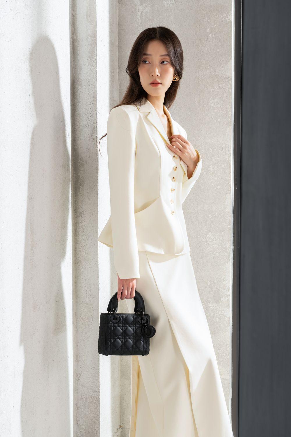 Juliet Structured Notch Lapel Polycotton Blazer - MEAN BLVD