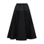 Juliette A-line Back Zipper Polycotton Midi Skirt - MEAN BLVD