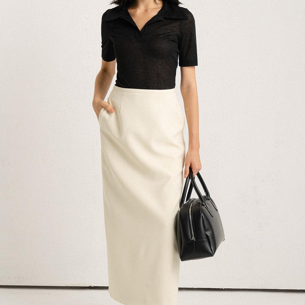 Juliette Bodycon Collared Neck Cotton Top - MEAN BLVD