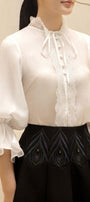 Juliette Straight Poet Sleeved Linen Shirt - MEAN BLVD