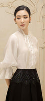 Juliette Straight Poet Sleeved Linen Shirt - MEAN BLVD