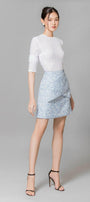 Julissa Bodycon Round Neck Lace Top - MEAN BLVD