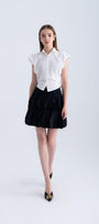 Junic A-line High Waist Silk Mini Skirt - MEAN BLVD