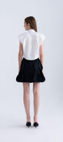 Junic A-line High Waist Silk Mini Skirt - MEAN BLVD